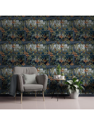 Dutch Wallcoverings Cascading Gardens - Comoro - Navy