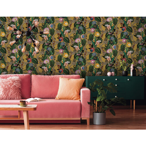 Dutch Wallcoverings Cascading Gardens - Alata - Ochre