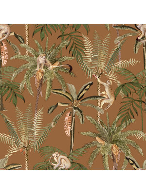 Dutch Wallcoverings Arboretum - Ateles Burnt Orange - Oranje Dutch Wallcoverings Arboretum - Ateles Burnt Orange - Oranje