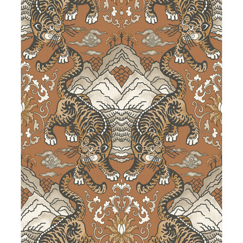 Dutch Wallcoverings Khalili - Tora Burnt Orange - Oranje