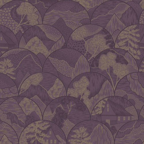 Dutch Wallcoverings Alchemy - Teshio - Plum
