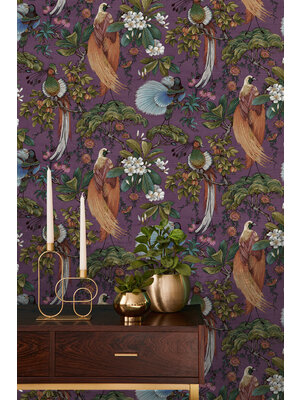 Dutch Wallcoverings Cascading Gardens - Yasuni - Plum