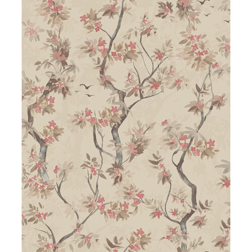 Dutch Wallcoverings Patagonia - Folia Taupe/- Red