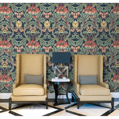 Dutch Wallcoverings British Heritage Bloem Blw/Grn/- Rood Dutch Wallcoverings British Heritage Bloem Blw/Grn/- Rood