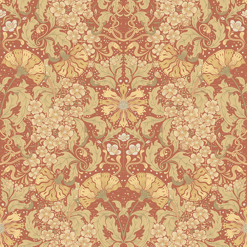 Dutch Wallcoverings Hjärterum - Öjvind - Rood