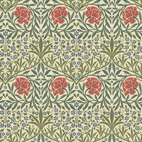 Dutch Wallcoverings Hidden Treasures 2 -Oxford Union Red/Grn - Rood/Groen
