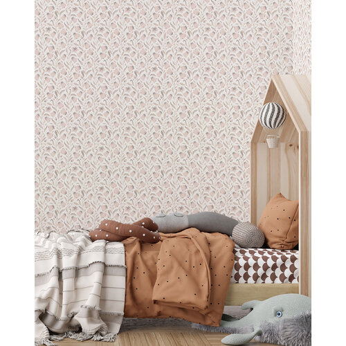 Dutch Wallcoverings Klara & Tove - Blåklocka Pink - Roze