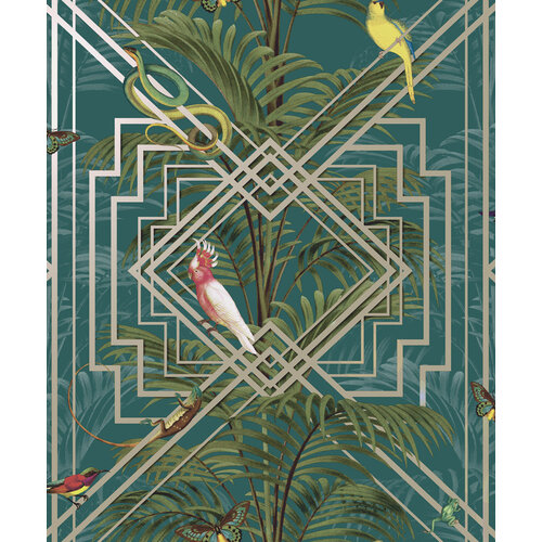 Dutch Wallcoverings Cascading Gardens - Akello - Turquoise