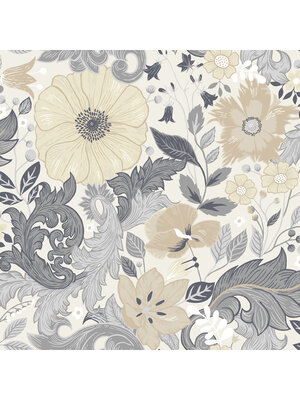 Dutch Wallcoverings Angas - Victoria White - Wit