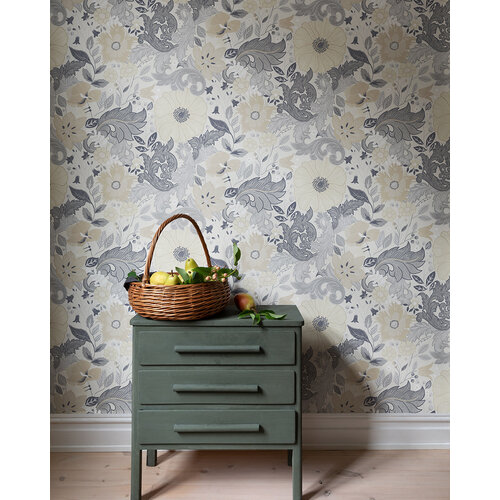 Dutch Wallcoverings Angas - Victoria White - Wit