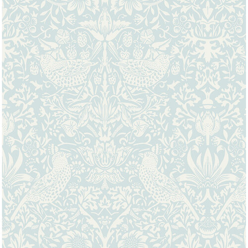 Dutch Wallcoverings British Heritage Vogel Blauw/- Wit