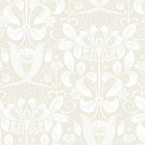 Dutch Wallcoverings Hjärterum - Berit - Wit
