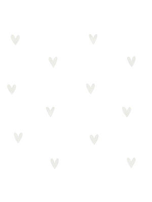 Dutch Wallcoverings Joy - Harten - Wit