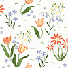 Dutch Wallcoverings Langenas - Tulpandans White - Wit