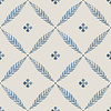 Dutch Wallcoverings Blomstermala - Henry White/Blue - Wit/Blauw