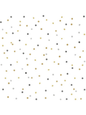 Dutch Wallcoverings Joy - Stippen - Wit/Bruin Dutch Wallcoverings Joy - Stippen - Wit/Bruin