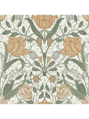 Dutch Wallcoverings Apelviken - Filippa White/Yellow - Wit/Geel Dutch Wallcoverings Apelviken - Filippa White/Yellow - Wit/Geel