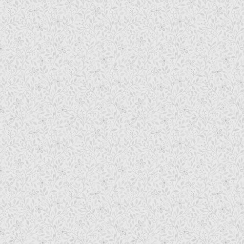 Dutch Wallcoverings Blomstermala - Alva White/Grey - Wit/Grijs