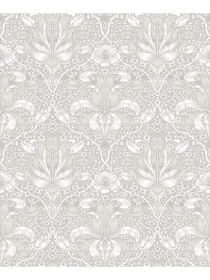 Dutch Wallcoverings Hidden Treasures 2 -Spring Thicket Wit/Grs - Wit/Grijs