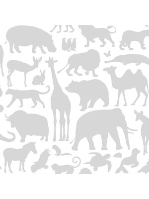 Dutch Wallcoverings Joy - Dieren - Wit/Grijs Dutch Wallcoverings Joy - Dieren - Wit/Grijs