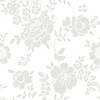 Dutch Wallcoverings Joy - Bloemen - Wit/Grijs
