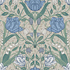 Dutch Wallcoverings Apelviken - Filippa Wht/Grn/Blue - Wit/Groen/Blauw