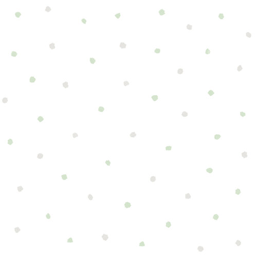 Dutch Wallcoverings Joy - Stippen - Wit/Groen/Grijs