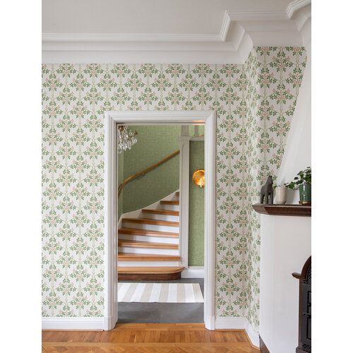 Dutch Wallcoverings Hidden Tr2 -Blackberry Wit/Grn/Rd - Wit/Groen/Rood
