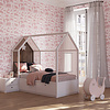 Dutch Wallcoverings Joy - Dieren - Wit/Roze