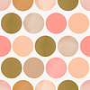 Dutch Wallcoverings Joy - Stippen - Wit/Roze/Bruin