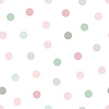 Dutch Wallcoverings Joy - Stippen Wit/Roze/Grs/Grn - Wit/Roze/Grijs/Groen