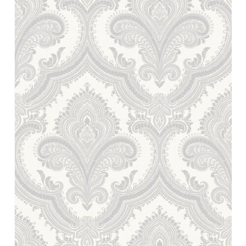 Dutch Wallcoverings Casbah/Bs1 Damask White/Silver - Wit/Zilver