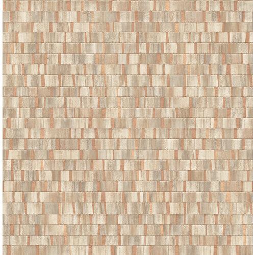 Dutch Wallcoverings Artisan Small Metallic - Wood Copper