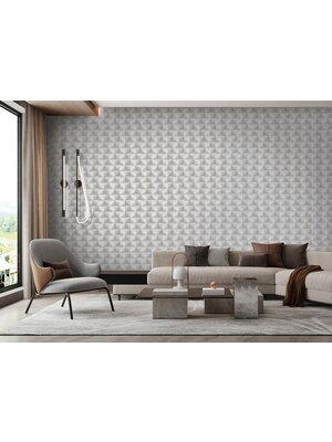 Dutch Wallcoverings FC New Tekko blokje zilver - 20018