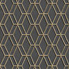 Dutch Wallcoverings Wallstitch/Bs1 Hexagonal Black - Zwart