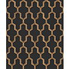 Dutch Wallcoverings Wall Fabric/Bs1 Geometric Black - Zwart