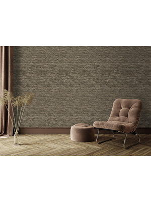 Dutch Wallcoverings Eleganza - Ondulato Charcoal - Zwart