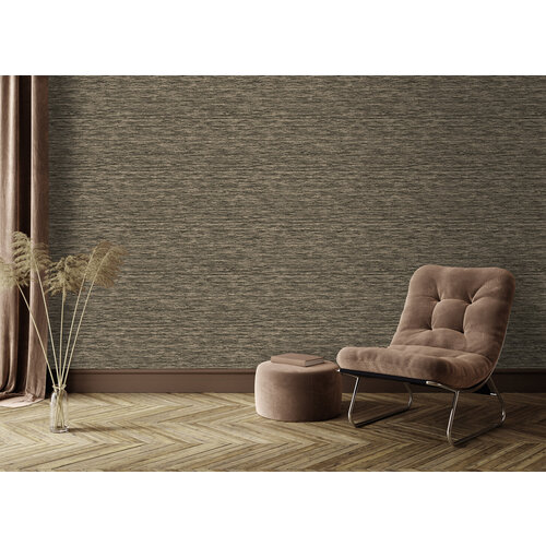 Dutch Wallcoverings Eleganza - Ondulato Charcoal - Zwart