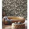 Dutch Wallcoverings Eleganza - Petalina Charcoal - Zwart