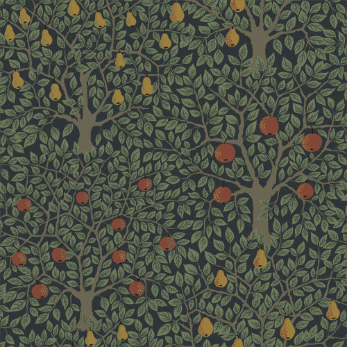 Dutch Wallcoverings Gronhaga - Pomona Black - Zwart