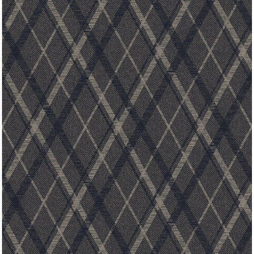 Dutch Wallcoverings Sauvage Ruit - Zwart