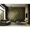 Dutch Wallcoverings New Tekko Medaillon - Zwart/Goud
