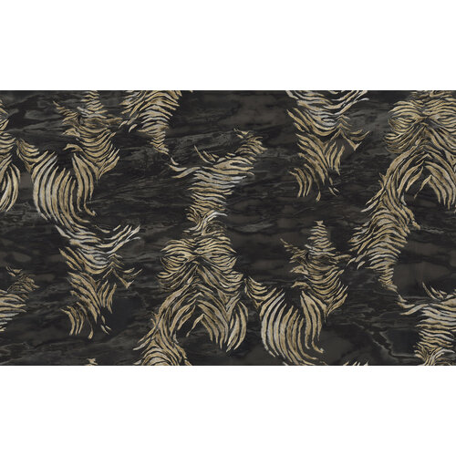 Dutch Wallcoverings Roberto Cavalli 9 - Zebra Zw/Goud - Zwart/Goud
