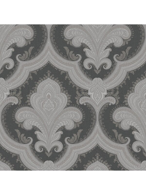 Dutch Wallcoverings Casbah/Bs1 Damask Black/Grey - Zwart/Grijs