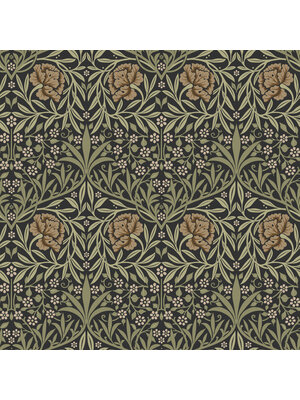 Dutch Wallcoverings Hidden Tr2 -Oxford Union Black/Grn - Zwart/Groen