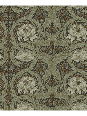 Dutch Wallcoverings Hidden Tr2 -African Marigold Zw/Grn - Zwart/Groen