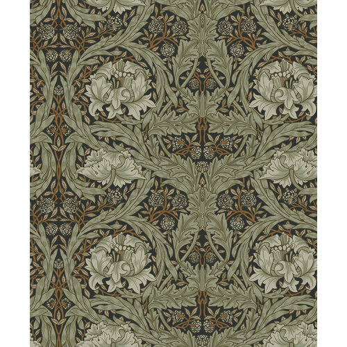 Dutch Wallcoverings Hidden Tr2 -African Marigold Zw/Grn - Zwart/Groen