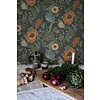 Dutch Wallcoverings FC Apelviken- Anemone Black/orange - 33003