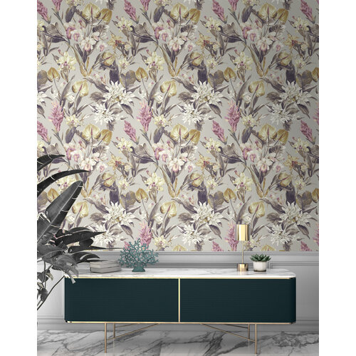 Dutch Wallcoverings Bellagio - Florence Zinc Orchid Dutch Wallcoverings Bellagio - Florence Zinc Orchid