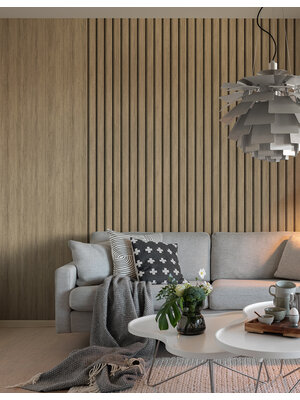 Dutch Wallcoverings FC Elements- Ribbvägg Walnut - 11923
